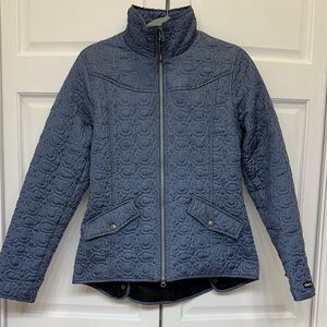 Kerrits Quilted Riding Jacket Medium Blue Equestrian